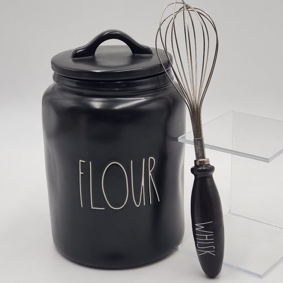 Rae Dunn FLOUR Lidded Canister & WHISK - Picture 9 of 16